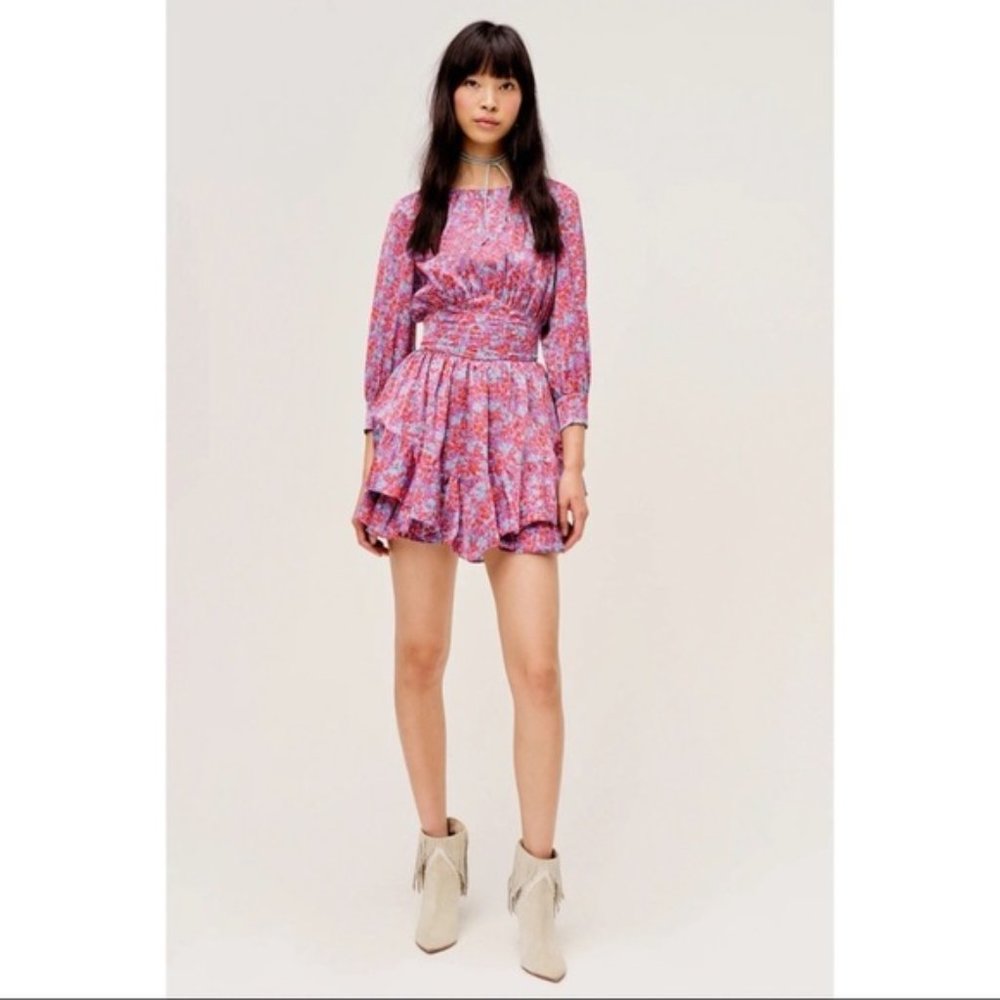 NWT For Love & Lemons Shiloh Mini Dress Blossom M